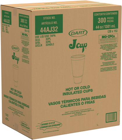 Dart CUP FOAM PEDESTAL J CUP® INSULATED 44 OZ