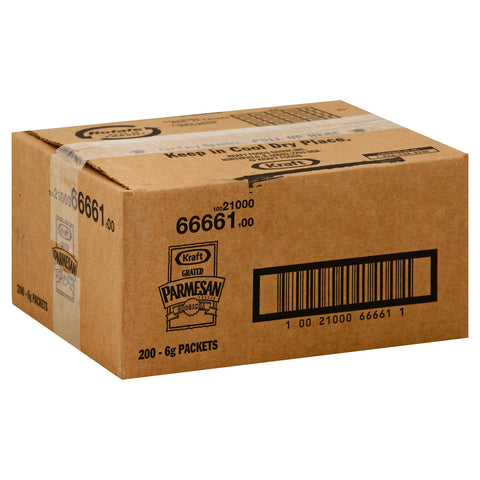 Kraft Grated Parmesan Cheese, 6 Gram -- 200 per case.