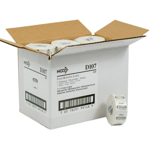 National Checking LABEL SUN 1X1 DISSOLVE-A-WAY