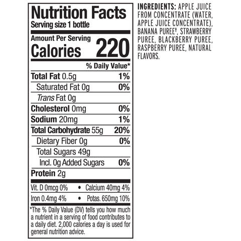 Smoothie Blast Berry No-sugar-added Non-dairy Plastic Bottle Ref 100% Juic