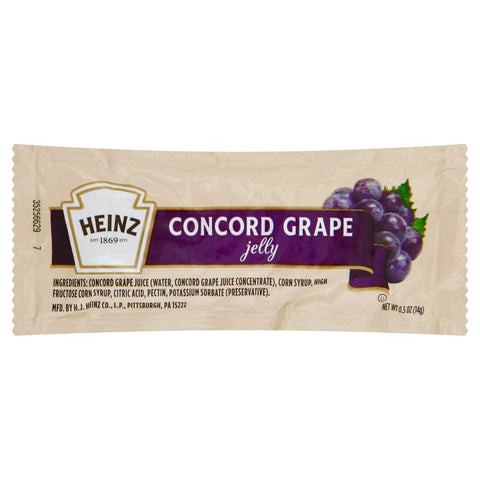 Heinz Grape Jam Squeeze Pouch, .5 Ounce -- 200 Case