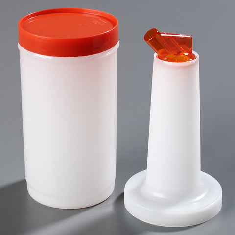 Stor N' Pour® CONTAINER COMPLETE UNIT ORANGE 1 QT