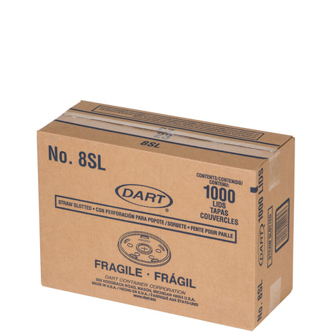 Dart High Impact Polystyrene Translucent Straw Slot Cold Cup Lid Only -- 1000 per case