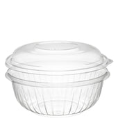 Bowl Plastic Clear Combo W/ Lid 32 Oz