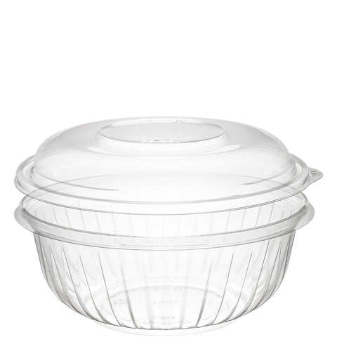 Bowl Plastic Clear Combo W/ Lid 32 Oz