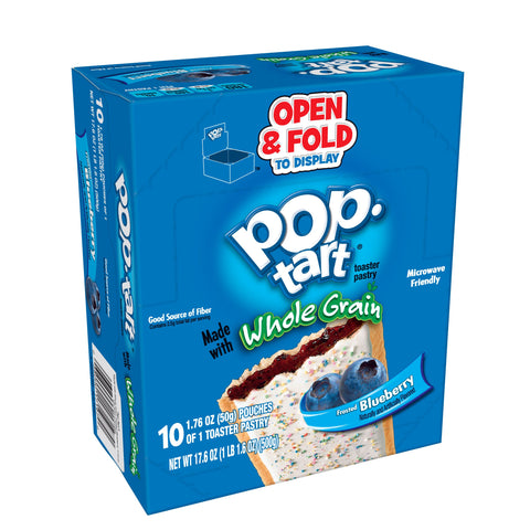 Kelloggs Pop-Tarts Whole Grain Blueberry Toaster Pastry, 1.76 Ounce -- 120 per case
