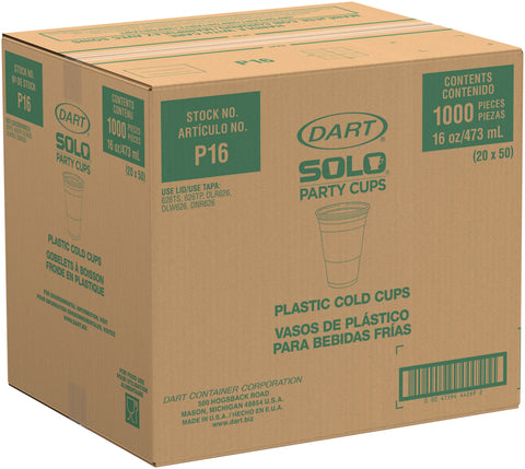 Cup Polystyrene Translucent Cold Party Cup 16 Oz