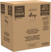 Container Foam White Food Squat 32 Oz