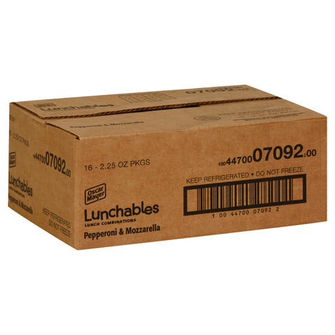 Lunchable Pepperoni Mozzarella Entree, 2.25 Ounce -- 16 per case.