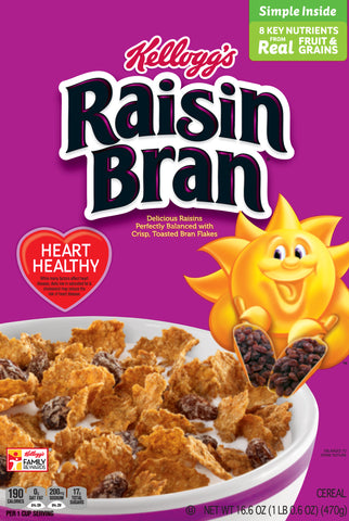 Kelloggs Raisin Bran Cereal, 16.6 Ounce -- 10 per case.