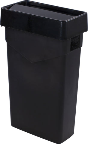 Carlisle CONTAINER WASTE TRIMLINE™ RECTANGLE TRASH CAN BLACK 23 GAL