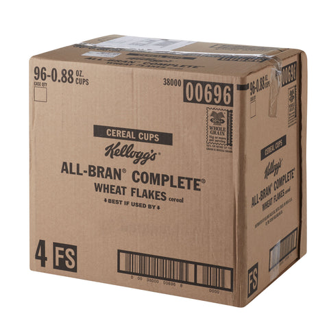 Kelloggs All Bran Complete Wheat Flakes Cereal, 0.88 Ounce Bowl -- 96 per case