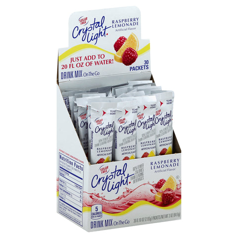 Crystal Light Single Serve Sugar-Free Raspberry Lemonade On-the-Go Powdered Mix, 0.1 ounce -- 120 per case