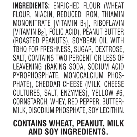 Austin Cheese Sandwich Cracker with Peanut Butter, 0.917 Ounce -- 144 per case.