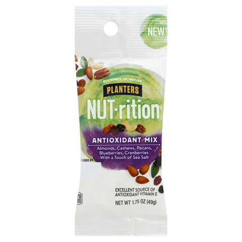 Snack Nut-rition Almond Cashew Pecans Blueberries Cranberries Tour Of Sea Salt Antioxidant Mix