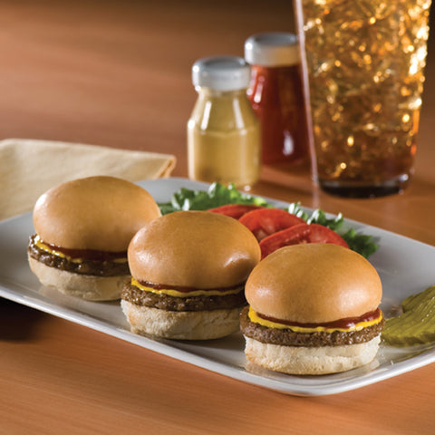 Tenderbroil® BEEF PATTIE MINI WITH BUN FULLY COOKED CHARBROILED 2 OZ 10000011325