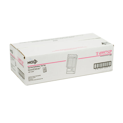 Guest Check 2 Part Carbonless Tab 15 Line