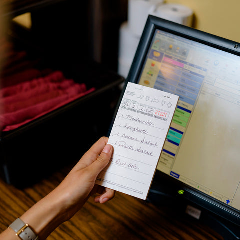 National Checking Company Waitrpad Paper - 1 Part White, 13 Line, 3.5 x 6.75 inch -- 5000 per case.