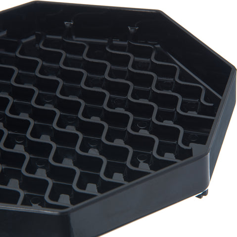 Carlisle TRAY DRIP PLASTIC BLACK OCTAGONAL 6