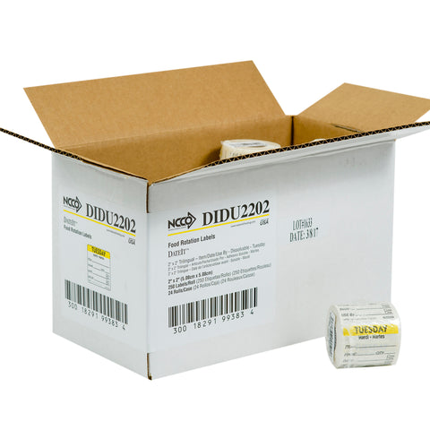 National Checking LABEL DISSOLVING USE BY TUESDAY UELLOW 2X2