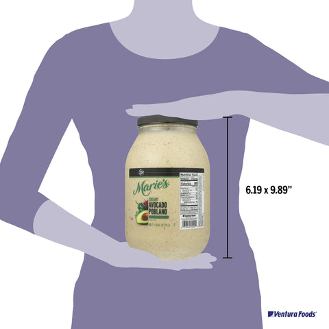 Maries Creamy Avocado Poblano Dressing, 1 Gallon -- 2 per case