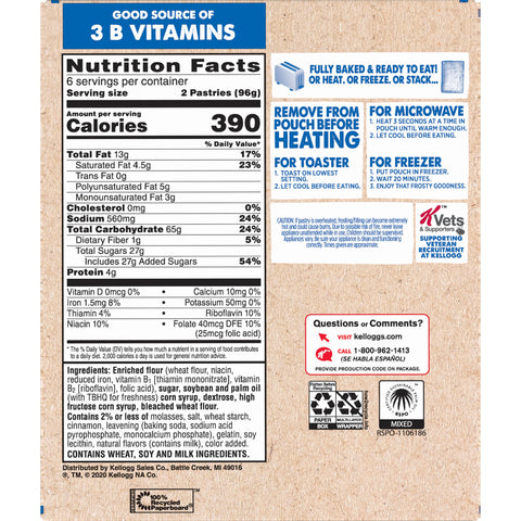 Pop-Tarts® PASTRY POP TART CINNAMON SUGAR SINGLE SERVE