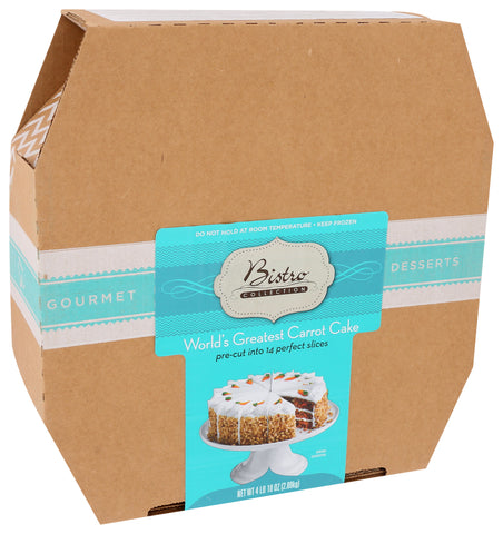 Bistro Collection Pre Cut Carrot Cake, 76 Ounce -- 2 per case.