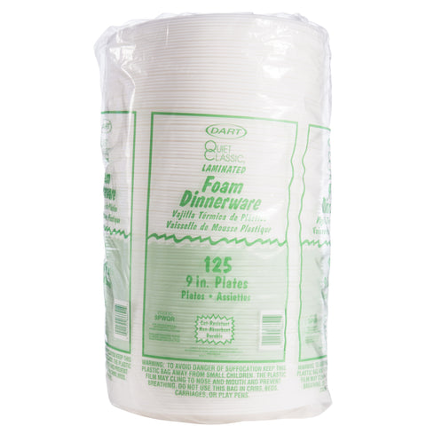 Dart Quiet Classic® PLATE FOAM LAMINATED WHITE 9