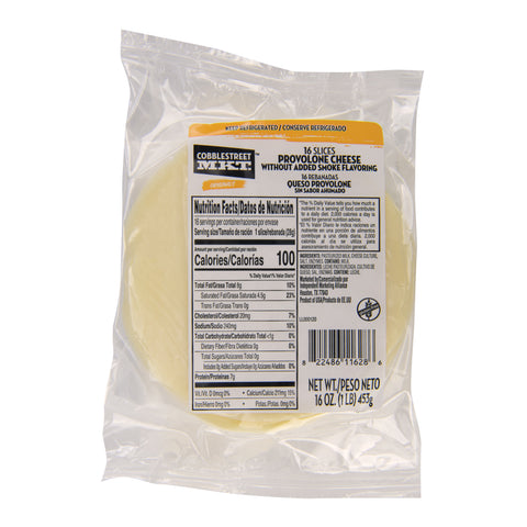 Cheese Provolone Non-smoked Sliced 1 Oz
