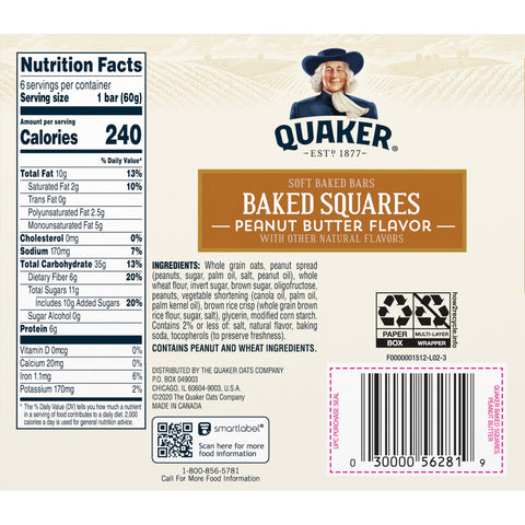 Quaker® QUAKER BFAST SQ PNUT BTR