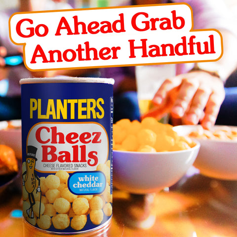 Planters SNACK CHEEZ BALL WHITE CHEDDAR