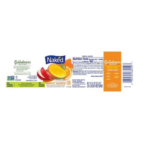 Naked Juice JUICE NAKED MANGO 100% REFRIGERATED