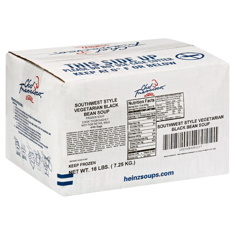 Chef Francisco Southwest Style Vegetarian Black Bean Soup, 4 Pound -- 4 per case