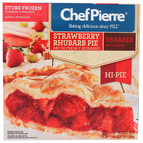 Pie Fruit Strawberry Rhubarb Mixed Hi Unbaked 10