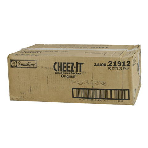 Cheez-It Original Baked Snack Crackers - 3 oz. bag, 60 per case