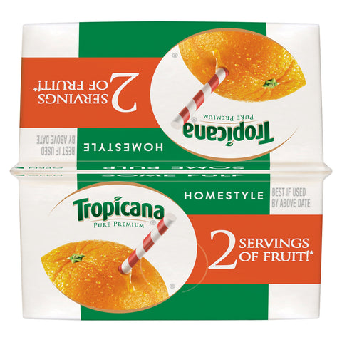 Tropicana Pure Premium JUICE ORANGE HOMESTYLE PURE PREMIUM SINGLE SERVE CARTON