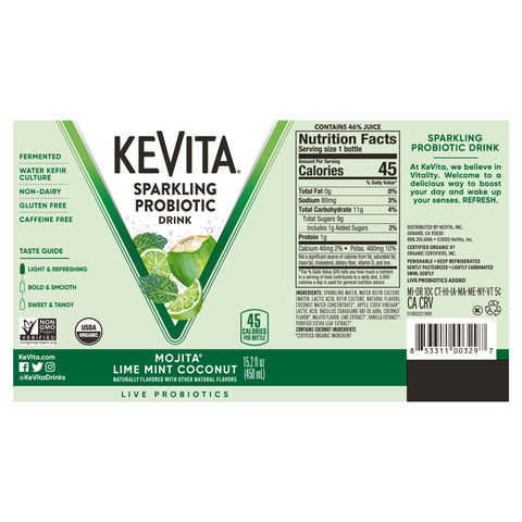 Kevita JUICE SPARKLING PROBIOTIC MOJITA LIME MINT COCONUT