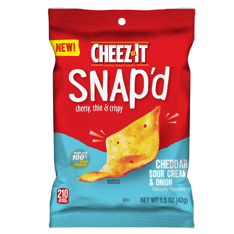 Kelloggs Cheez It Cheddar Sour Cream and Onion Cracker, 1.5 Ounce -- 36 per case.