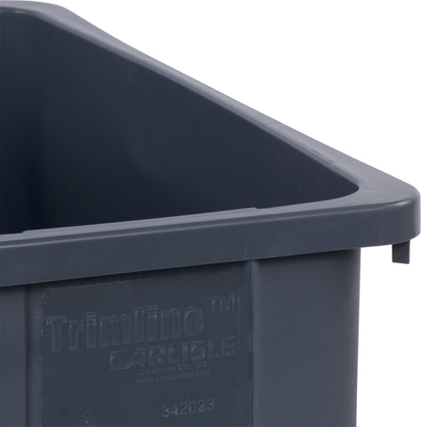 Container Waste Trimline™ Rectangle Trash Can Grey 23 Gal
