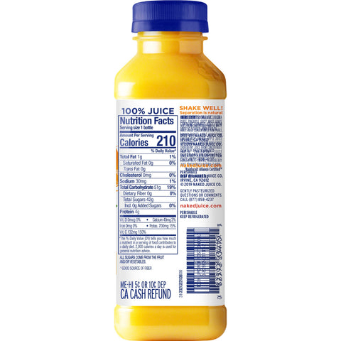 Naked Juice JUICE ORANGE 100% PLASTIC BOTTLE