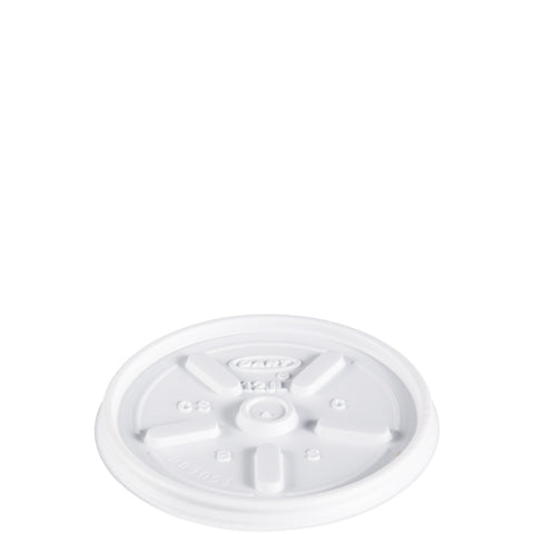Dart White EPS Vented Lid for Foam Cups and Containers -- 1000 per case