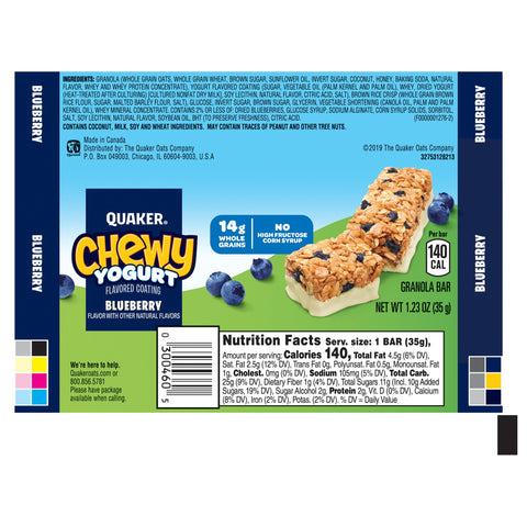 Quaker Chewy GRANOLA BAR CHEWY YOGURT BLUEBERRY