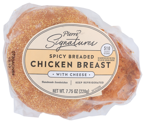 Pierre Signatures® SANDWICH SPICY CHICKEN WITH CHEESE 7.75 OZ 10000012312