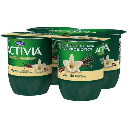 Activia Vanilla Probiotic Yogurt, 4 Ounce -- 24 per case.