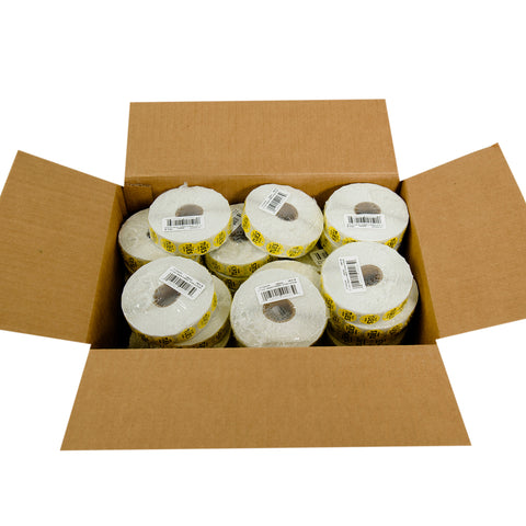 National Checking LABEL CIRCLE PERMANENT TRILINGUAL YELLOW TUESDAY .75″